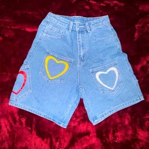Shorts with hearts